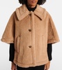 Tenebre alpaca, cashmere and silk teddy cape