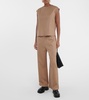 Wool and cashmere wide-leg pants