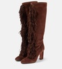 Gytane 85 fringed suede knee-high boots