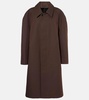 Wool and cotton-blend coat