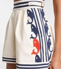 Marine printed cotton shorts 