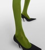 Crystal-embellished jersey tights