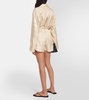 Logo silk shorts