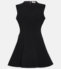 `A-line crepe minidress