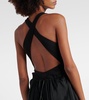 Cotton-blend midi dress
