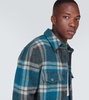 Checked wool and alpaca shirt jacket