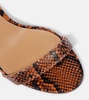85 snake-effect leather slingback sandals