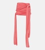 Ruched jersey mini skirt