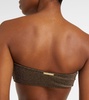 Carlotta lamé bandeau bikini top