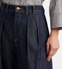 High-rise wide-leg pants