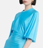 Draped asymmetric maxi dress