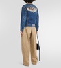 x Pendleton distressed denim jacket