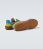 Leather and suede sneakers
