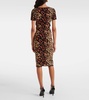 Leo leopard-print jacquard pencil skirt