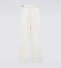 Skunk Tail cotton wide-leg pants