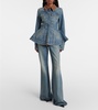 Faded high-rise bootcut jeans