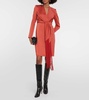 Maura wrap satin minidress