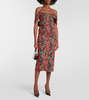 Floral off-shoulder midi dress