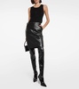 Lidia latex over-the-knee boots