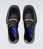 Embellished leather loafers