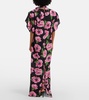 Floral printed silk maxi dress