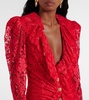 Ruffled lace maxi dress