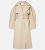 Cotton gabardine trench coat