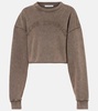 Logo cropped cotton jersey sweatshirt
