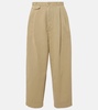 Becker wide-leg cotton twill chinos