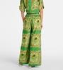 La Musica printed silk palazzo pants