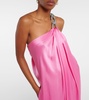 Falabella chain-detail satin gown