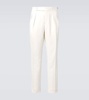 Silk twill tuxedo pants