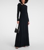 Crystal-embellished cutout gown