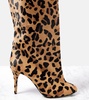 Decollete 90 calf hair over-the-knee boots
