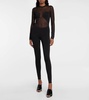 Semi-sheer bodysuit