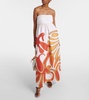 Algae cotton-blend maxi dress