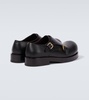 Helium leather monk strap shoes