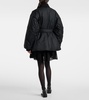 Belted cotton-blend jacket