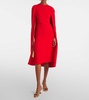 Caped midi dress