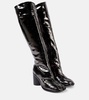 Tabi patent leather knee-high boots