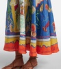 Surrealist linen maxi dress