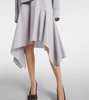 Layered striped shirt dress
