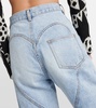 Crystal-embellished straight jeans