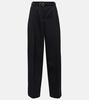 High-rise virgin wool pants
