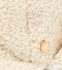 Faux shearling baseball cap