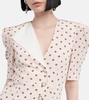 Polka dot silk maxi dress