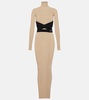 Turtleneck jersey maxi dress