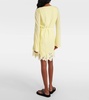 Cutout lace-trimmed minidress