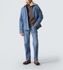 Ribbed-knit cotton and wool zip-up sweater