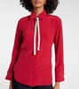 Apollo bow-detail silk crêpe blouse